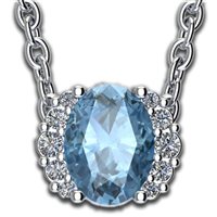 Collana Gemoro Donna in Oro bianco Acquamarina 0.93 Ct PM156BIA - PM156BIA